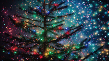 festive glitter lights In the second photographの素材