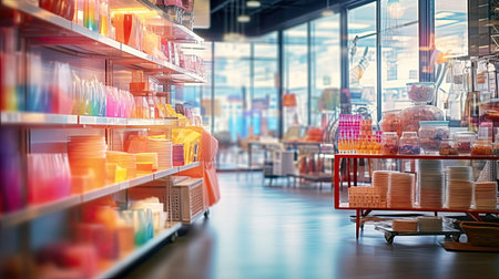 colors blurred shop interiorの素材