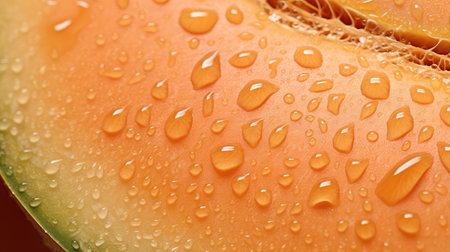 orange ripe melon cantaloupeの素材