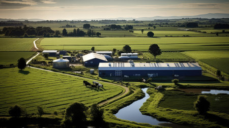 livestock blue cow farmの素材