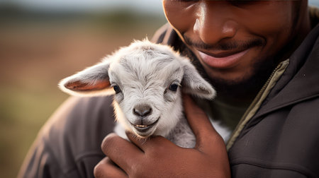 heartwarmg baby goat farm In the second photographの素材