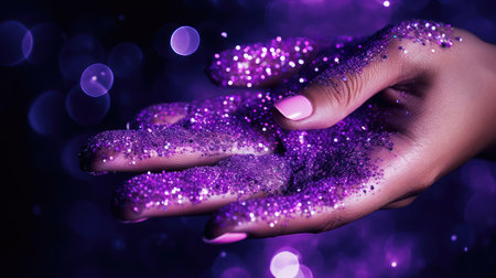 shimmer purple sparklesの素材