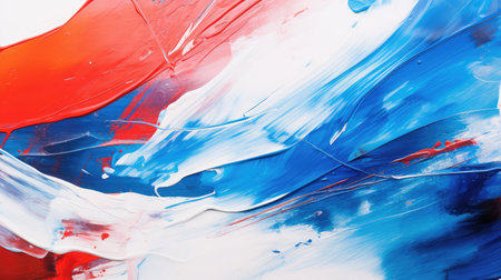 painting red white and blue abstractの素材