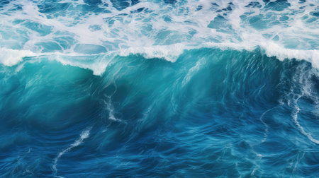 vibrant blue wave backgroundの素材