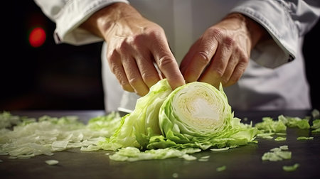 motion slice cabbage vegetableの素材