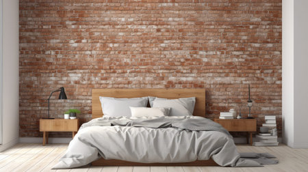 brick interior room blank wallの素材