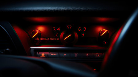 red car battery lightの素材