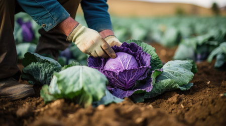field cabbage purpleの素材