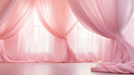 girly pink curtainの素材