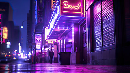 sign purple lightsの素材