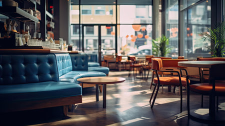 coffee blurred commercial interior designの素材
