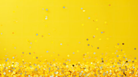 festive yellow confetti backgroundの素材