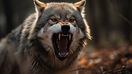 emotion grey wolf howlingの素材