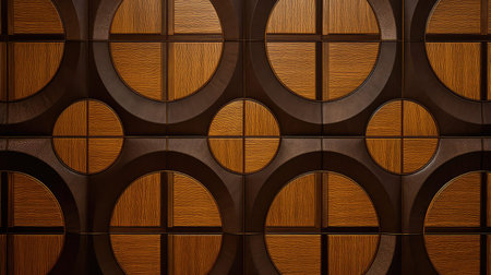 circles brown geometric patternの素材