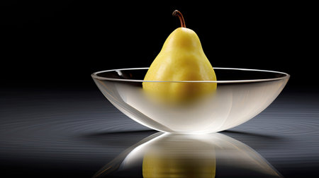 submerged white pear backgroundの素材