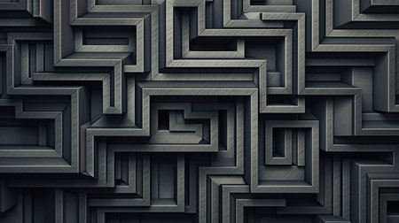 maze grey geometric patternsの素材
