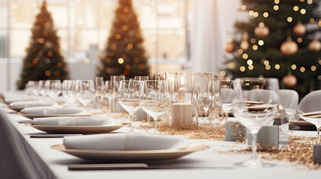 table blurred christmas mockup interiorの素材
