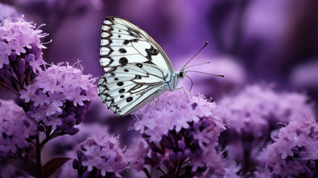 butterfly white and purpleの素材