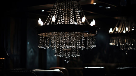 elegant dark restaurantの素材