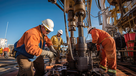 equipment oil and gas rigging In the second photographの素材