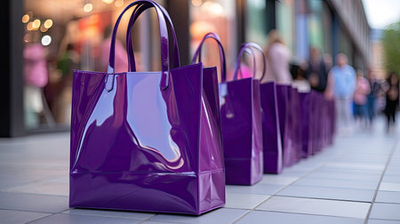 main purple shopping bagの素材