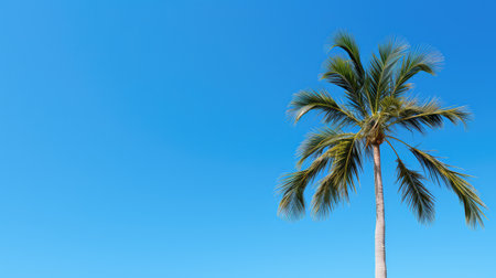 beauty palm trees blue skyの素材