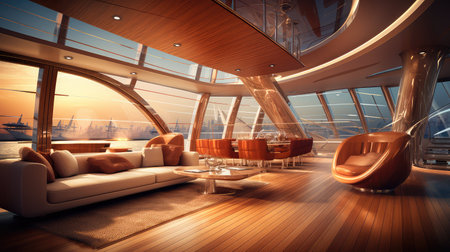 couches blurred yacht interiorの素材