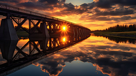 tracks railroad sunの素材