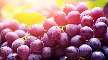 plump healthy grape backgroundの素材