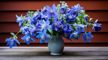 stunning colorado blue columbineの素材