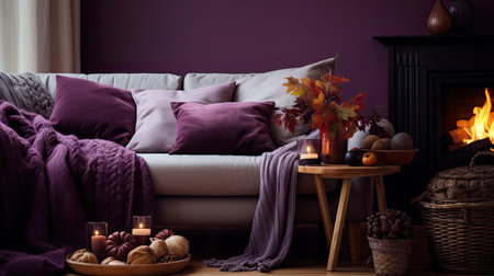 deep autumn purpleの素材