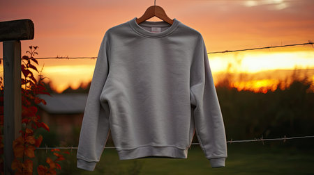 fashion sweatshirt grayの素材