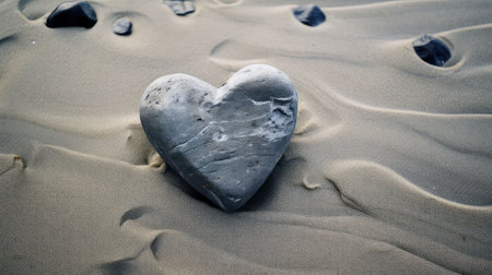 worn gray heartの素材
