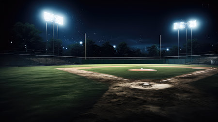 night baseball lightsの素材