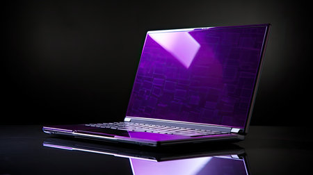 wooden purple laptopの素材