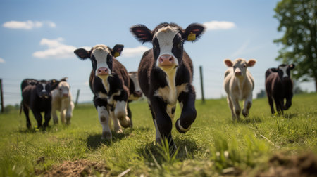cattle pasture cow farmの素材