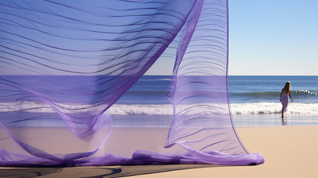 sheer purple meshの素材