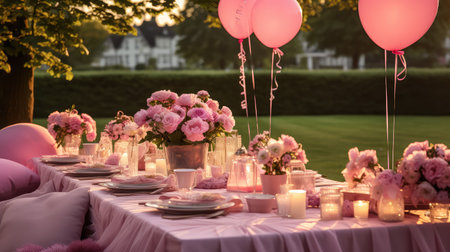 party pink birthdayの素材