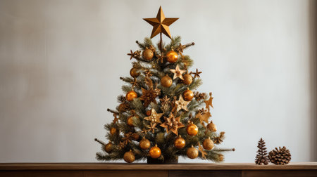 rustic gold star tree topperの素材