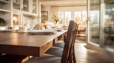 dining blurred residential interiorの素材