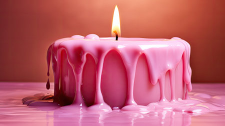 candle dripping pinkの素材
