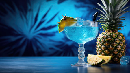 leaf blue pineappleの素材