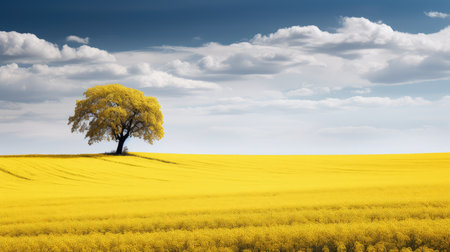 contrast yellow grassの素材