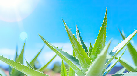 plant aloe sunburnの素材