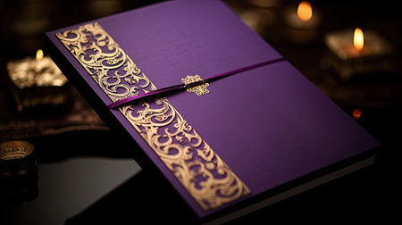 wedding invitations purpleの素材