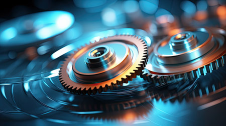 rotation gears technology In the second photographの素材