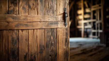 wood blurred interior barn doorの素材