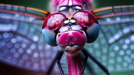 macro pink dragonflyの素材