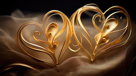 intertwined golden heartsの素材