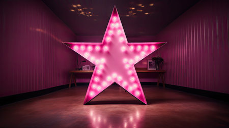 neon pink starsの素材